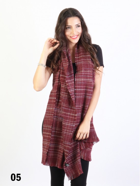 Plaid Yarn Winter Heavy Scarf Plaid Yarn Winter Heavy Scarf